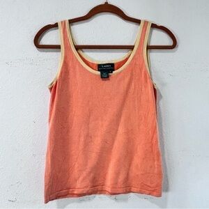 LAUREN Ralph Lauren sleeveless blouse silk blend orange
